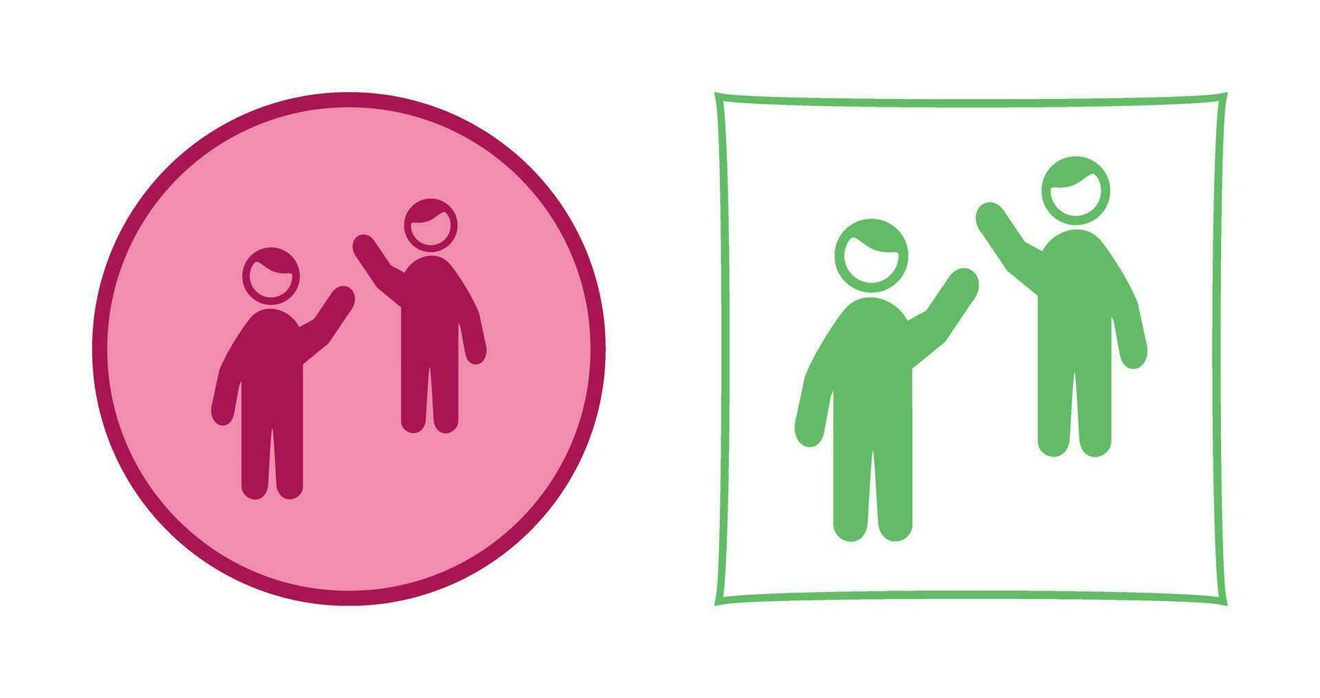 Waing to people Vector Icon