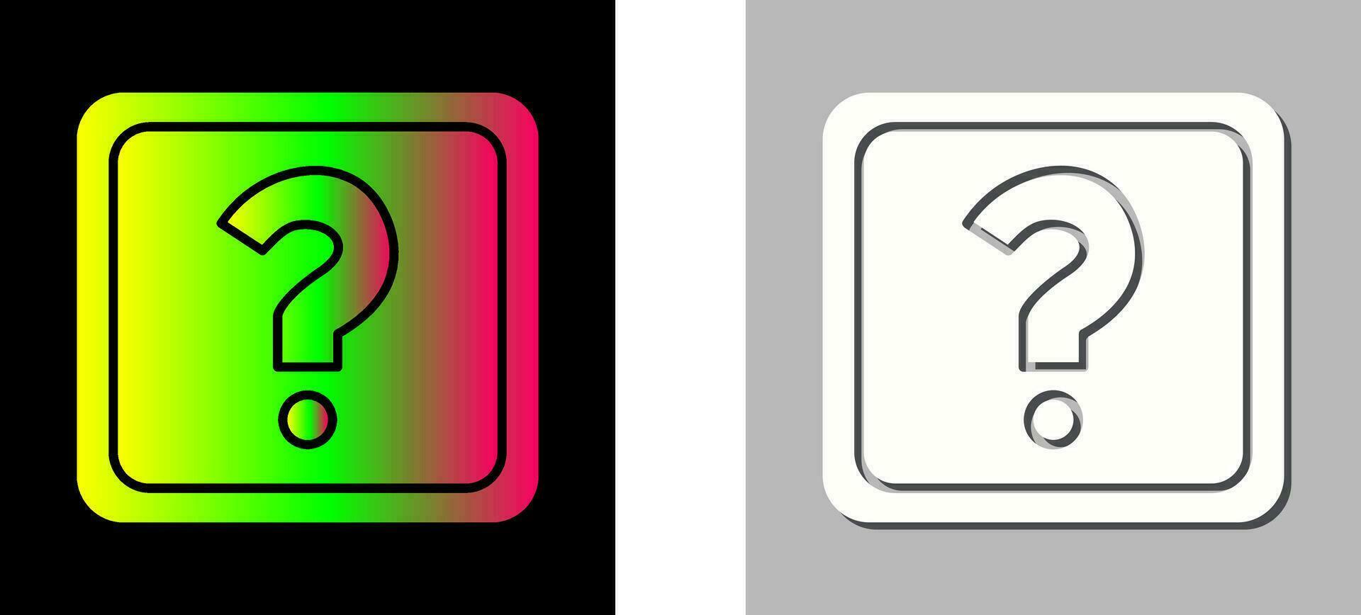 Unique Question Mark Vector Icon
