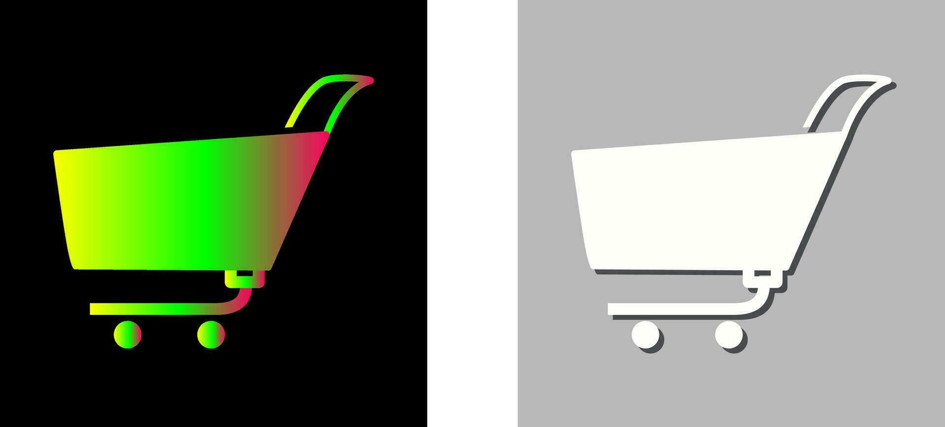 icono de vector de carrito de compras único