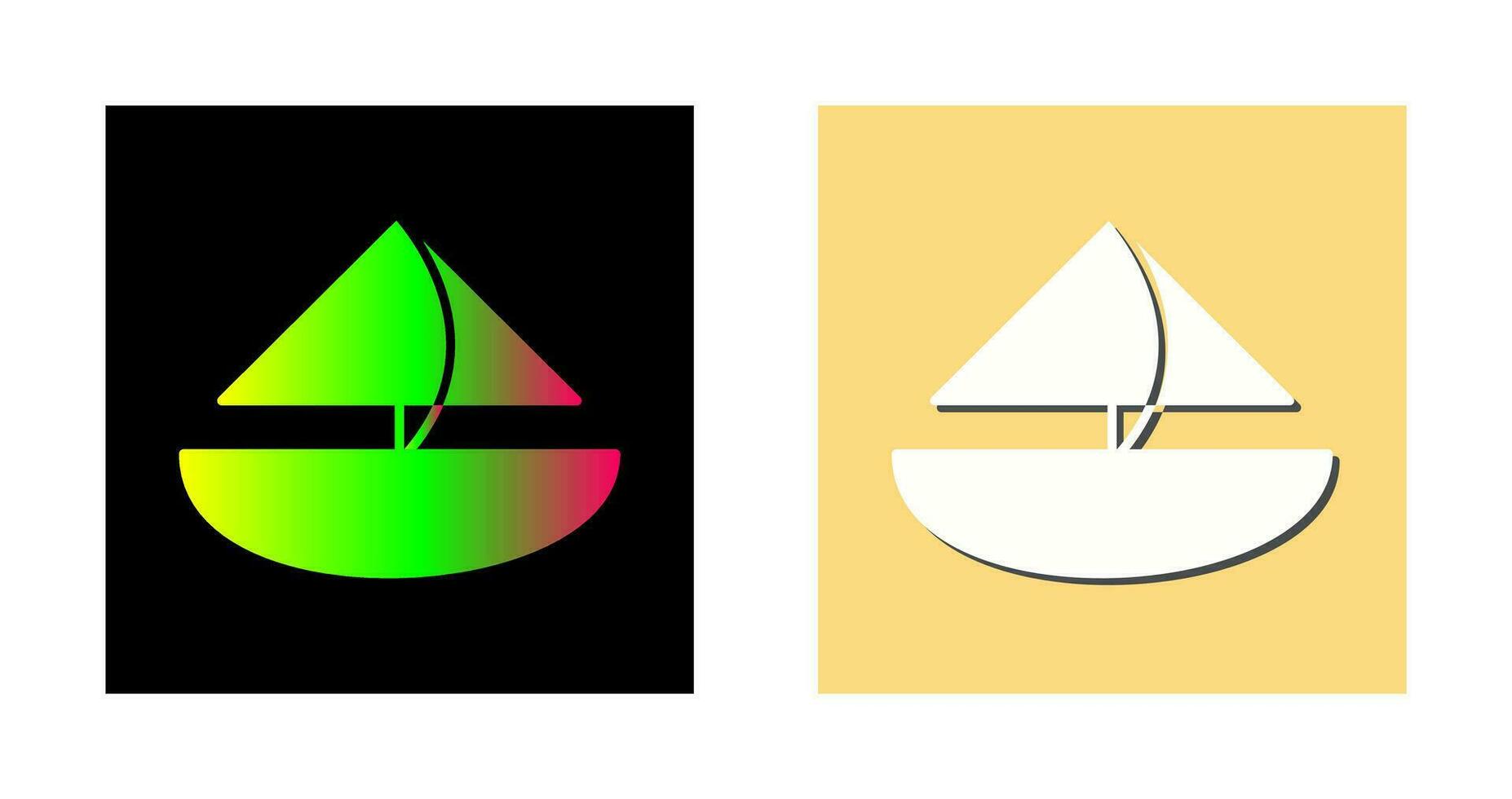 Small Yacht Vector Icon