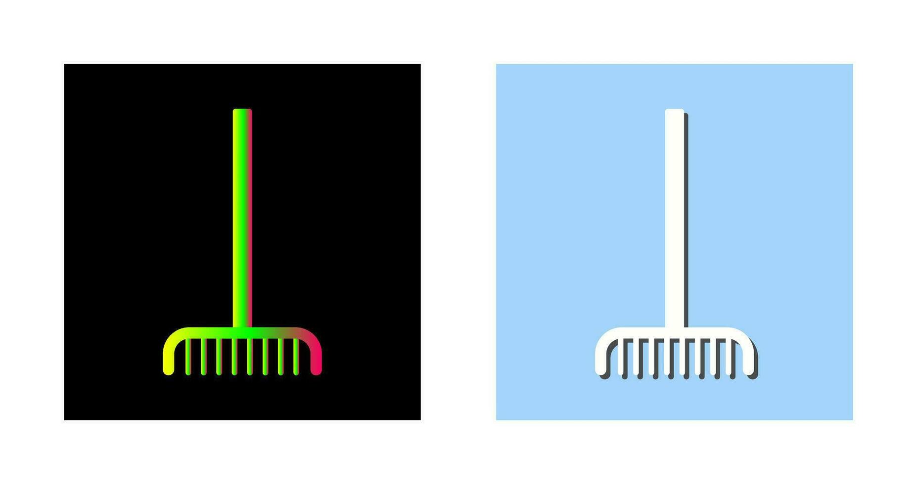 tenedor recogiendo hojas vector icono