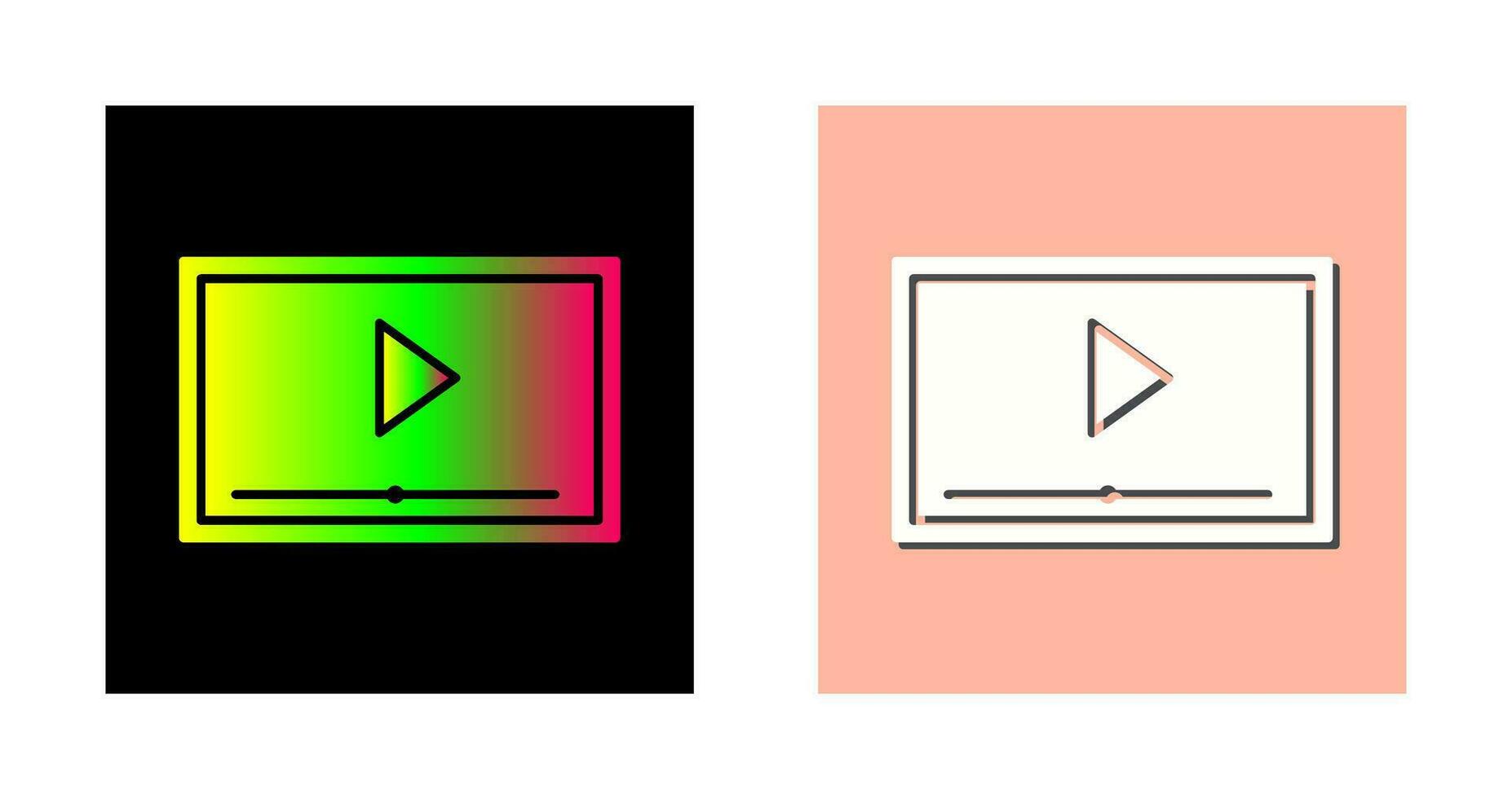 Video Screening Vector Icon