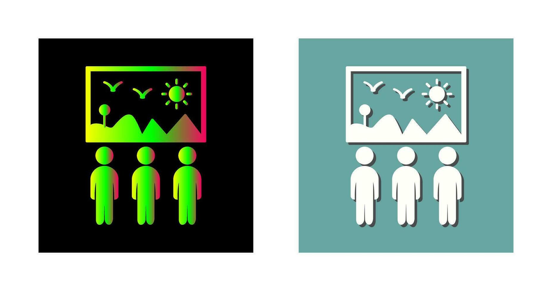 Viewing Painting Vector Icon