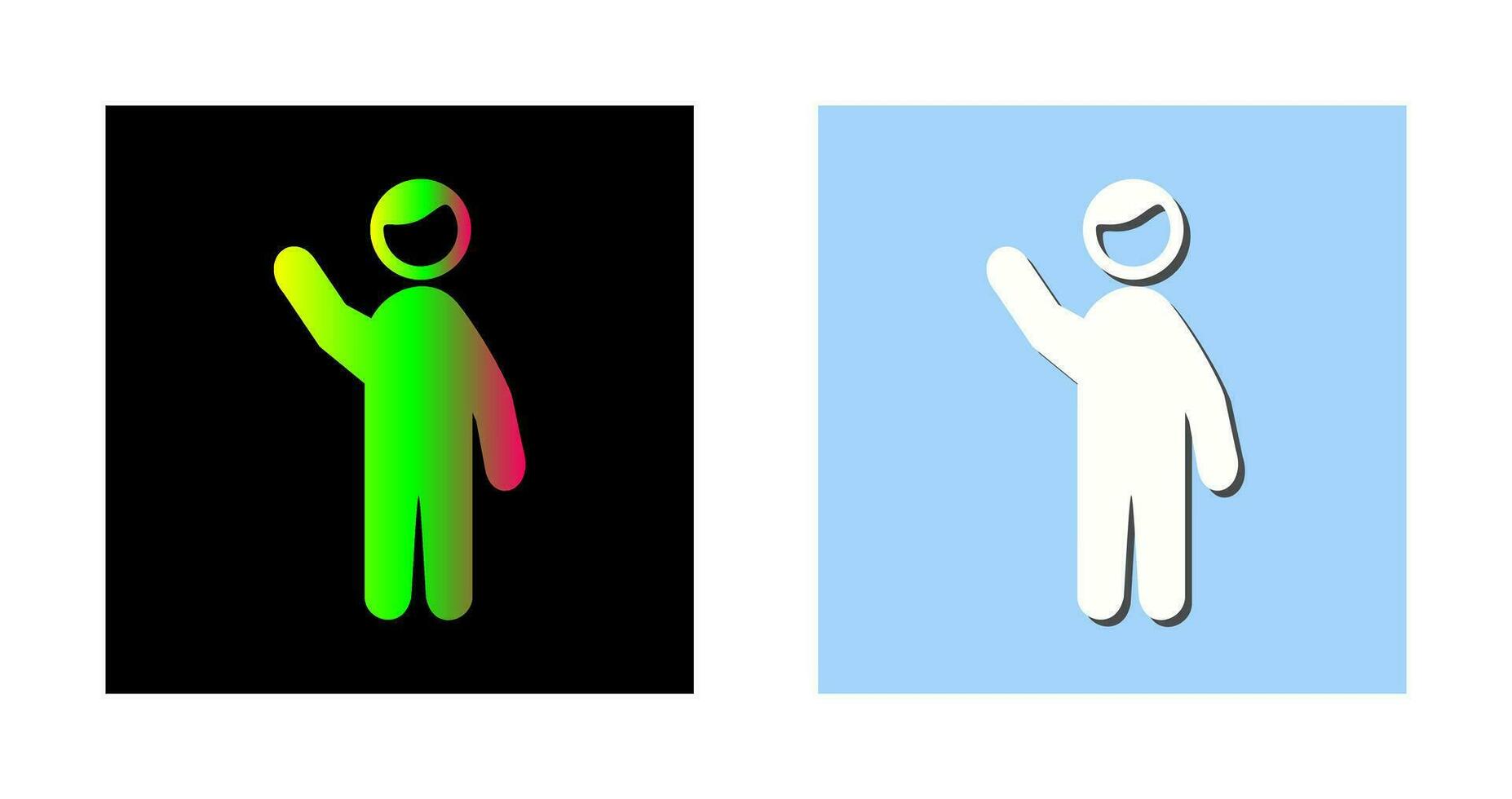 Waving to people Vector Icon