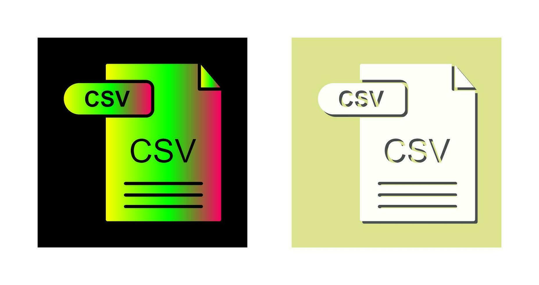 icono de vector csv