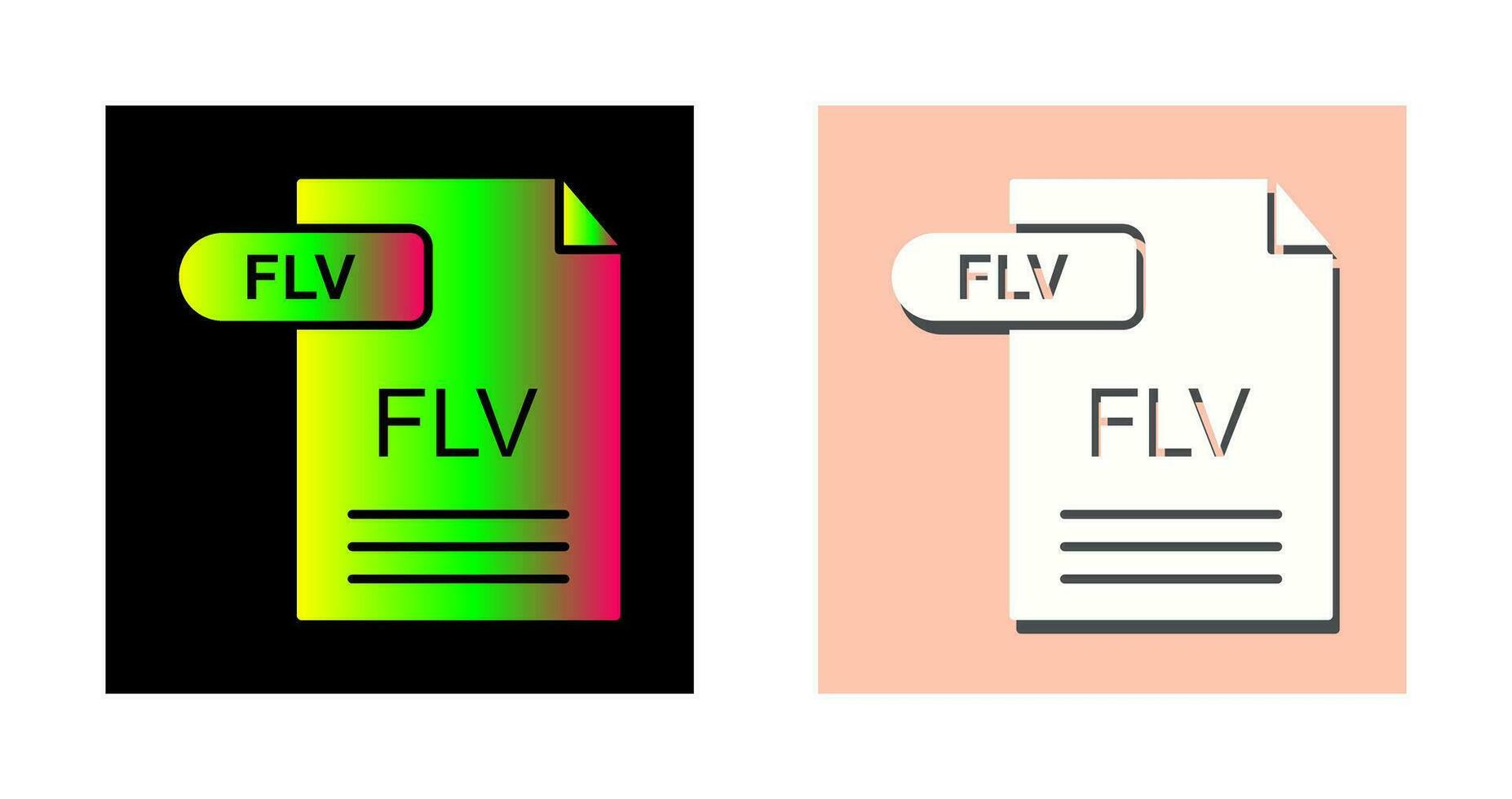 icono de vector de flv