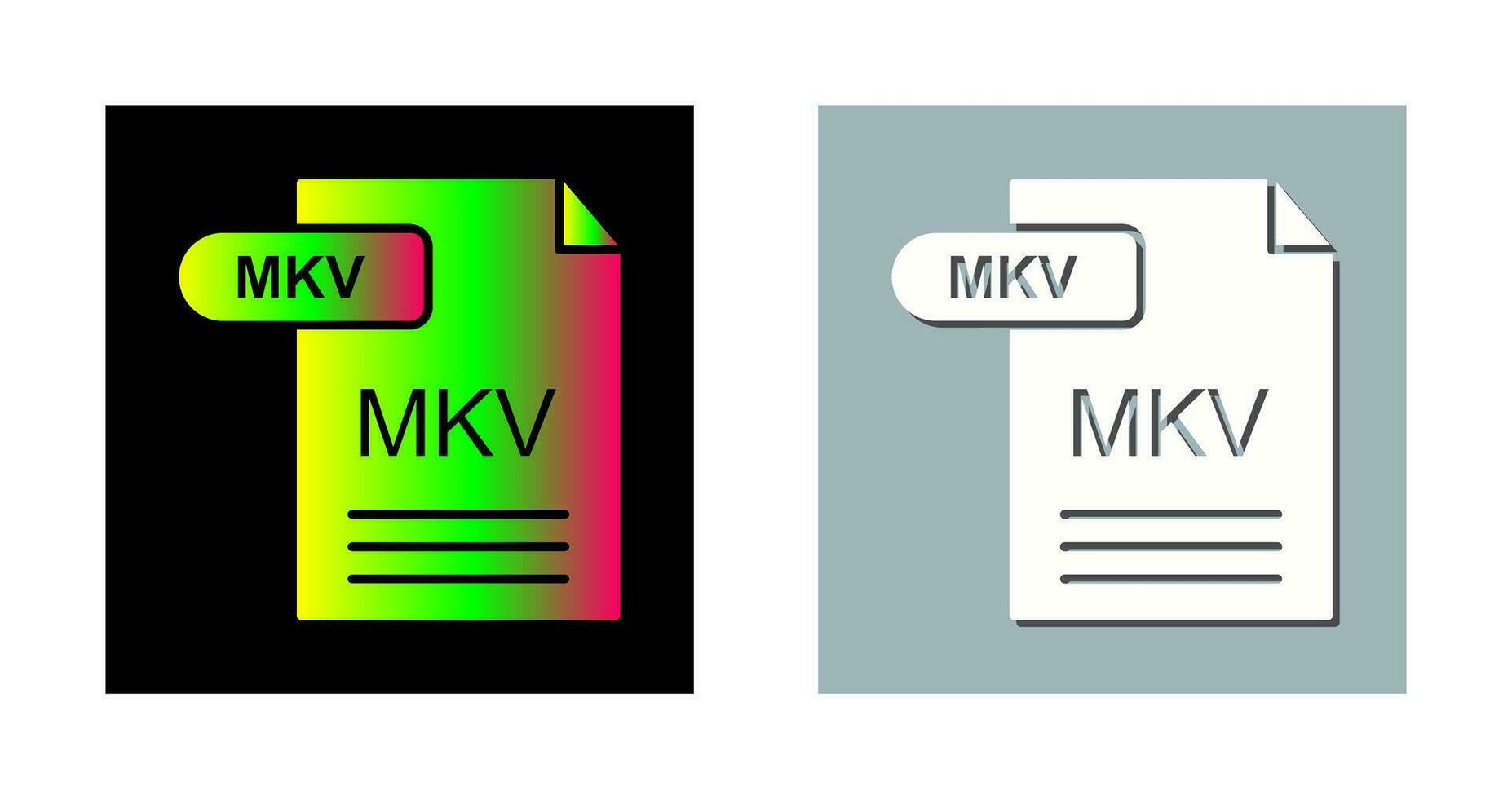 icono de vector mkv