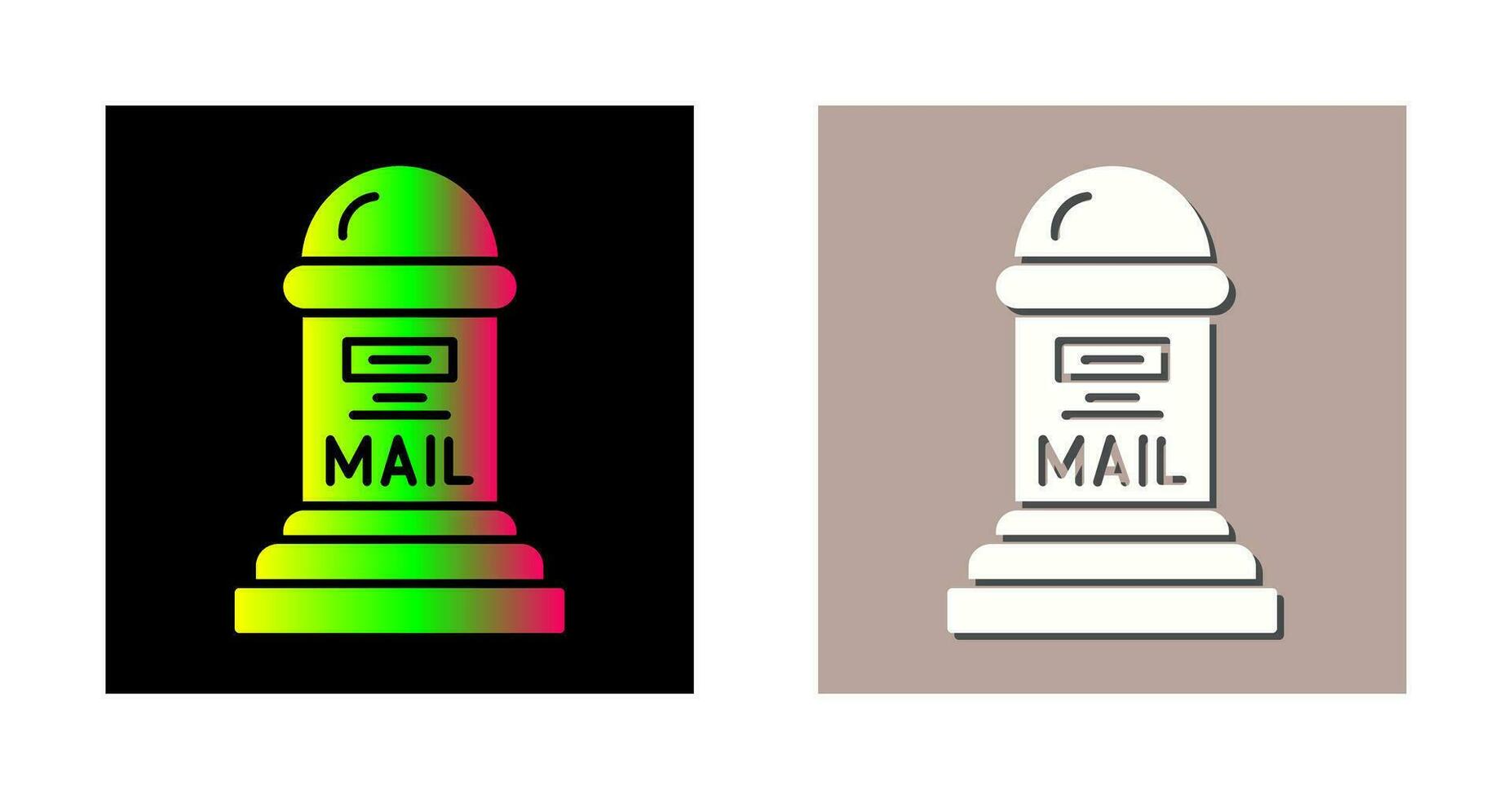 icono de vector de caja de correo