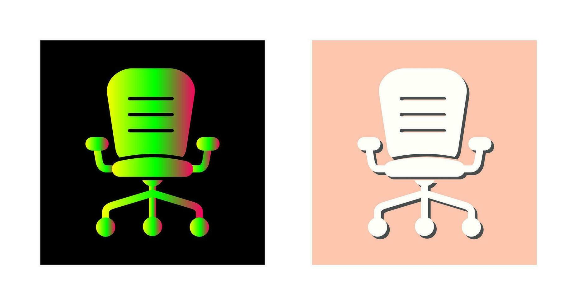 icono de vector de silla de oficina