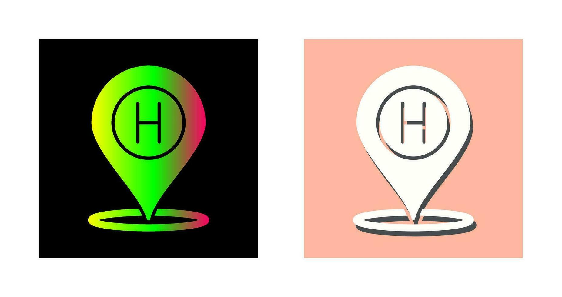 icono de vector de ubicación de hotel