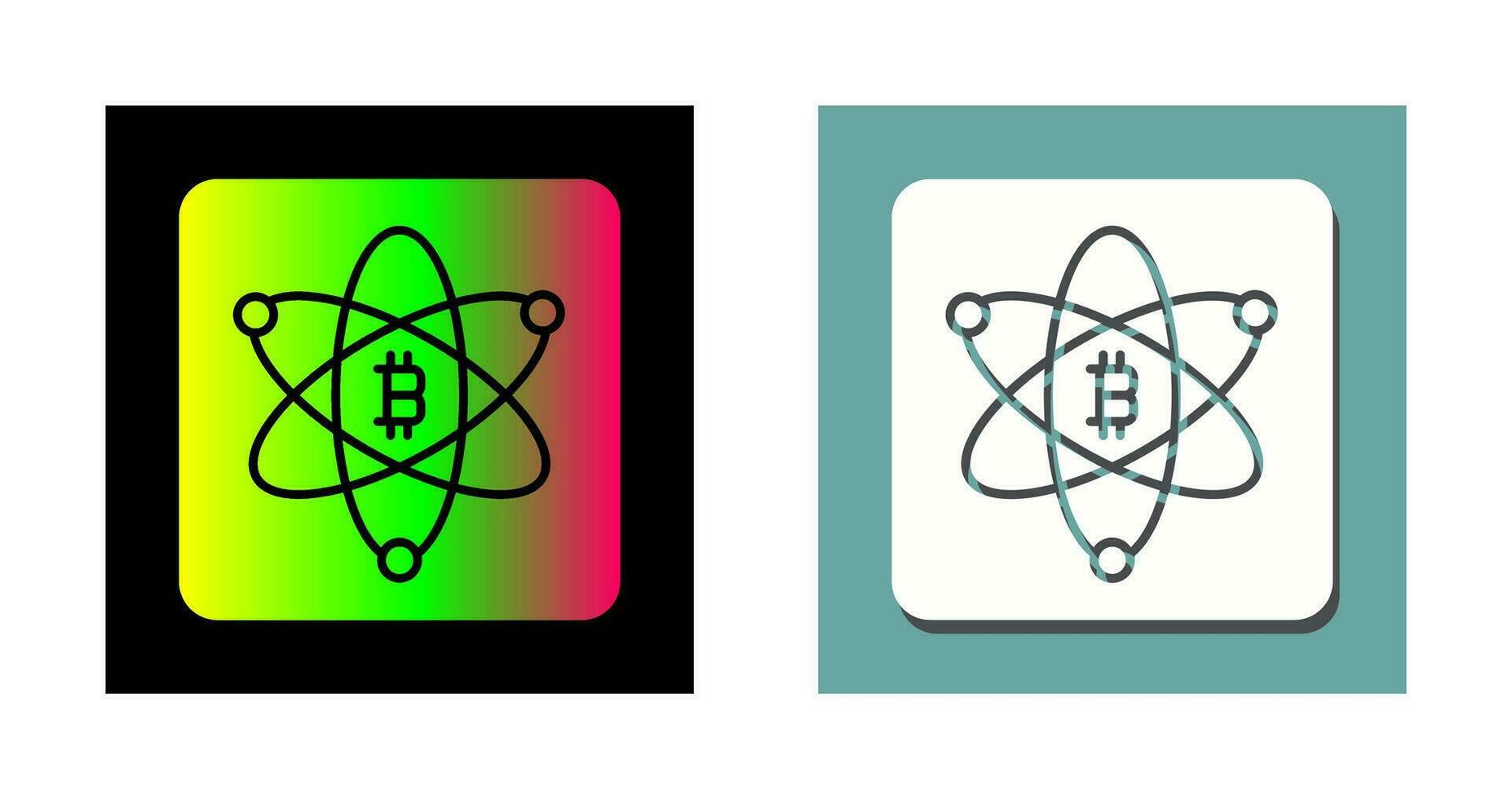 icono de vector de ciencia bitcoin