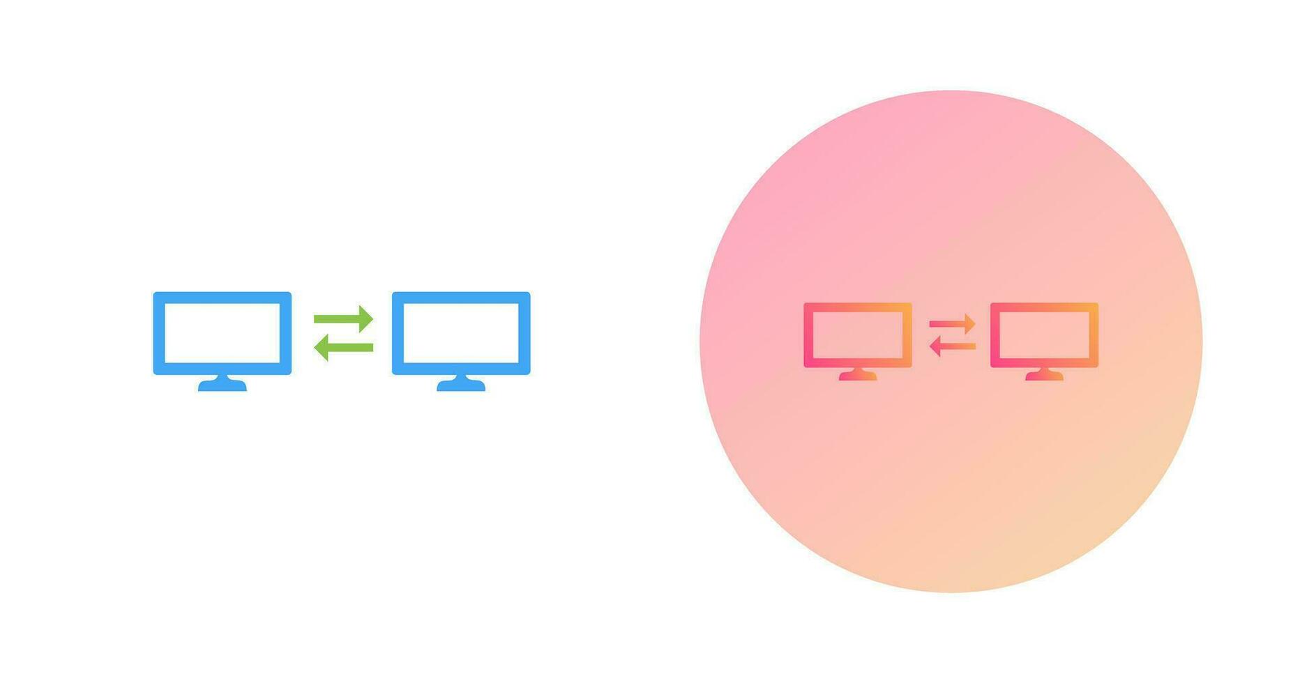 Unique Sharing Systems Vector Icon