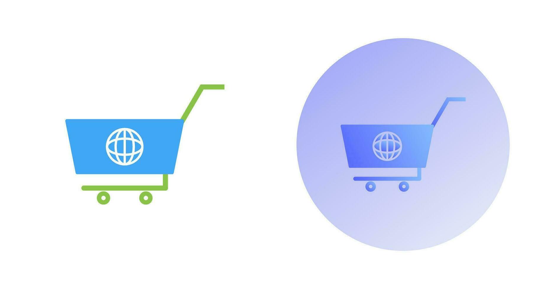 Unique Global Shopping Vector Icon