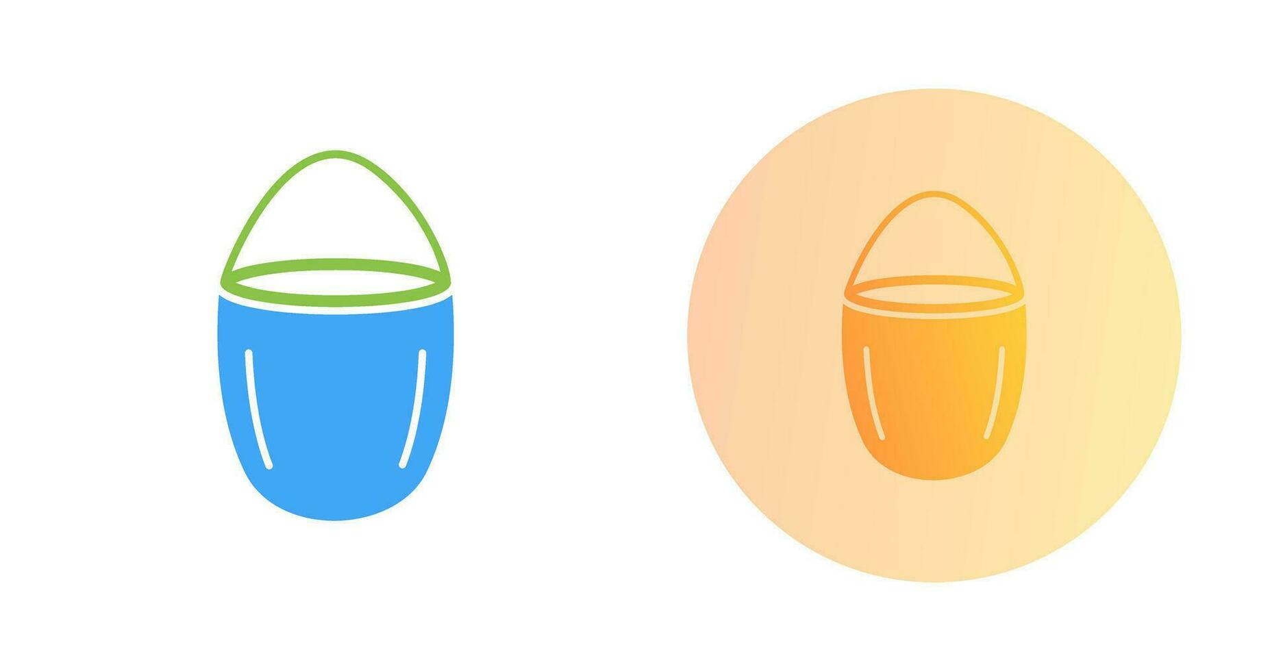 Unique Water Bucket Vector Icon