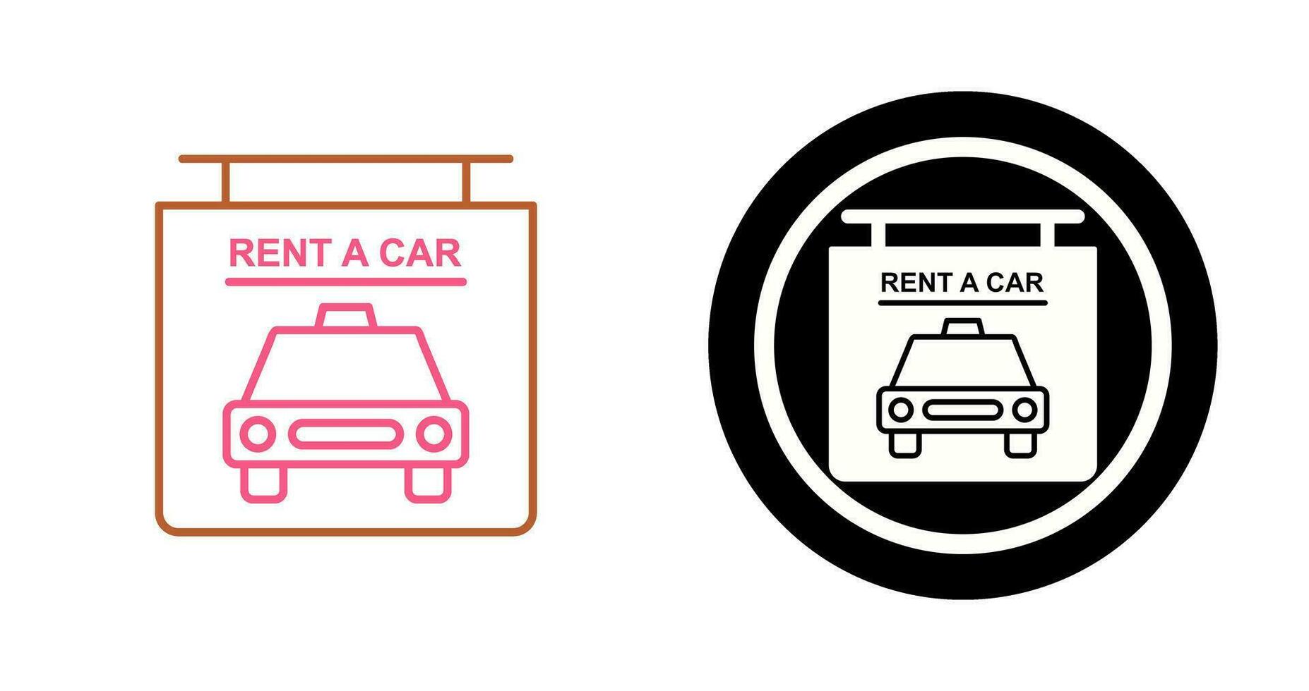Rent a Car Vector Icon