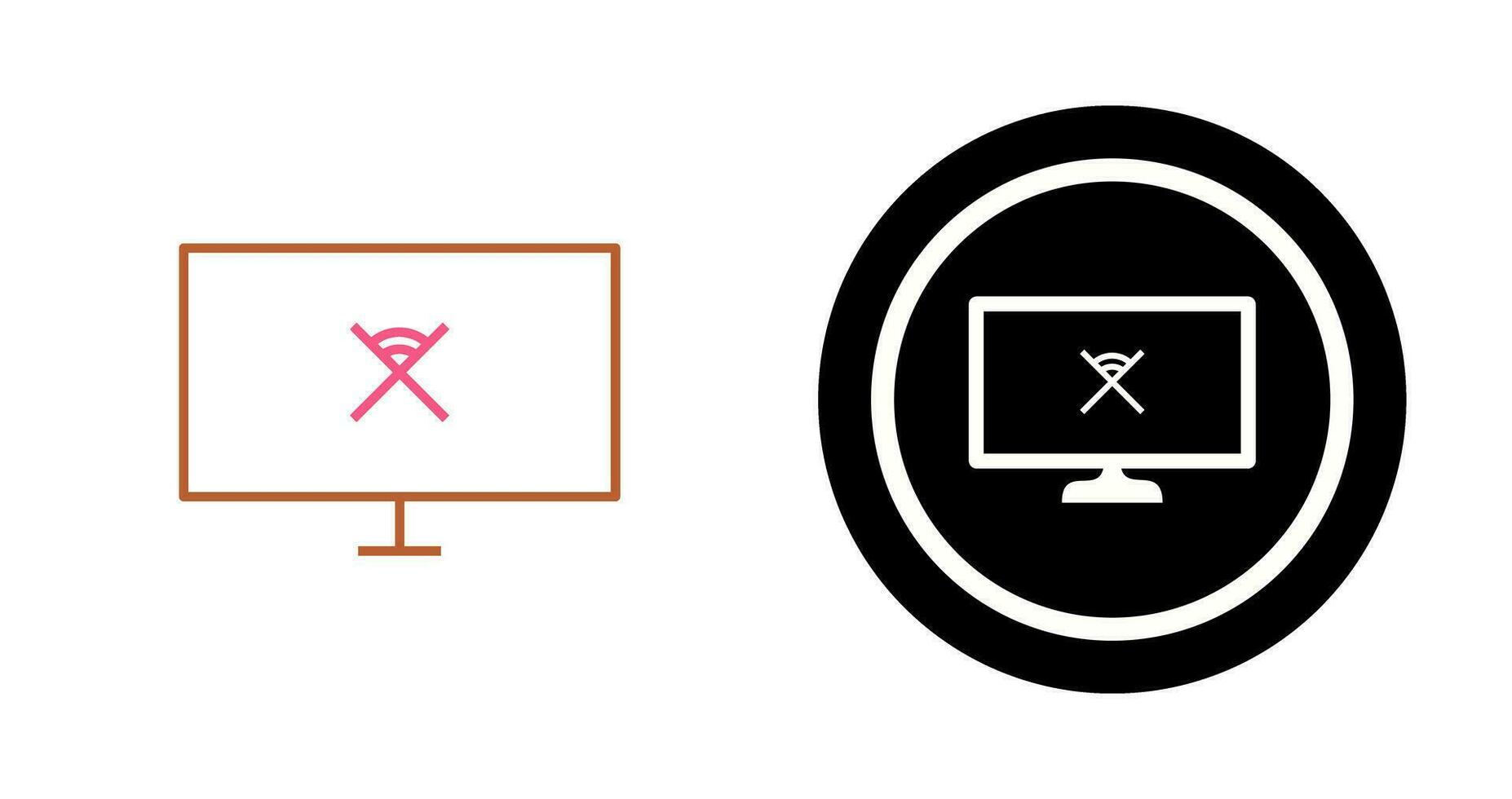 Unique Disconnected Network Vector Icon