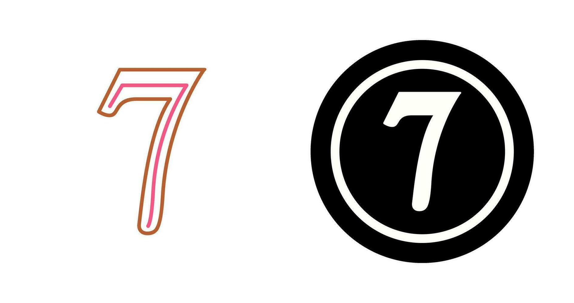 Number Seven Vector Icon