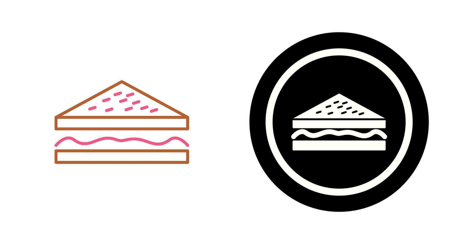 Unique Sandwich Vector Icon