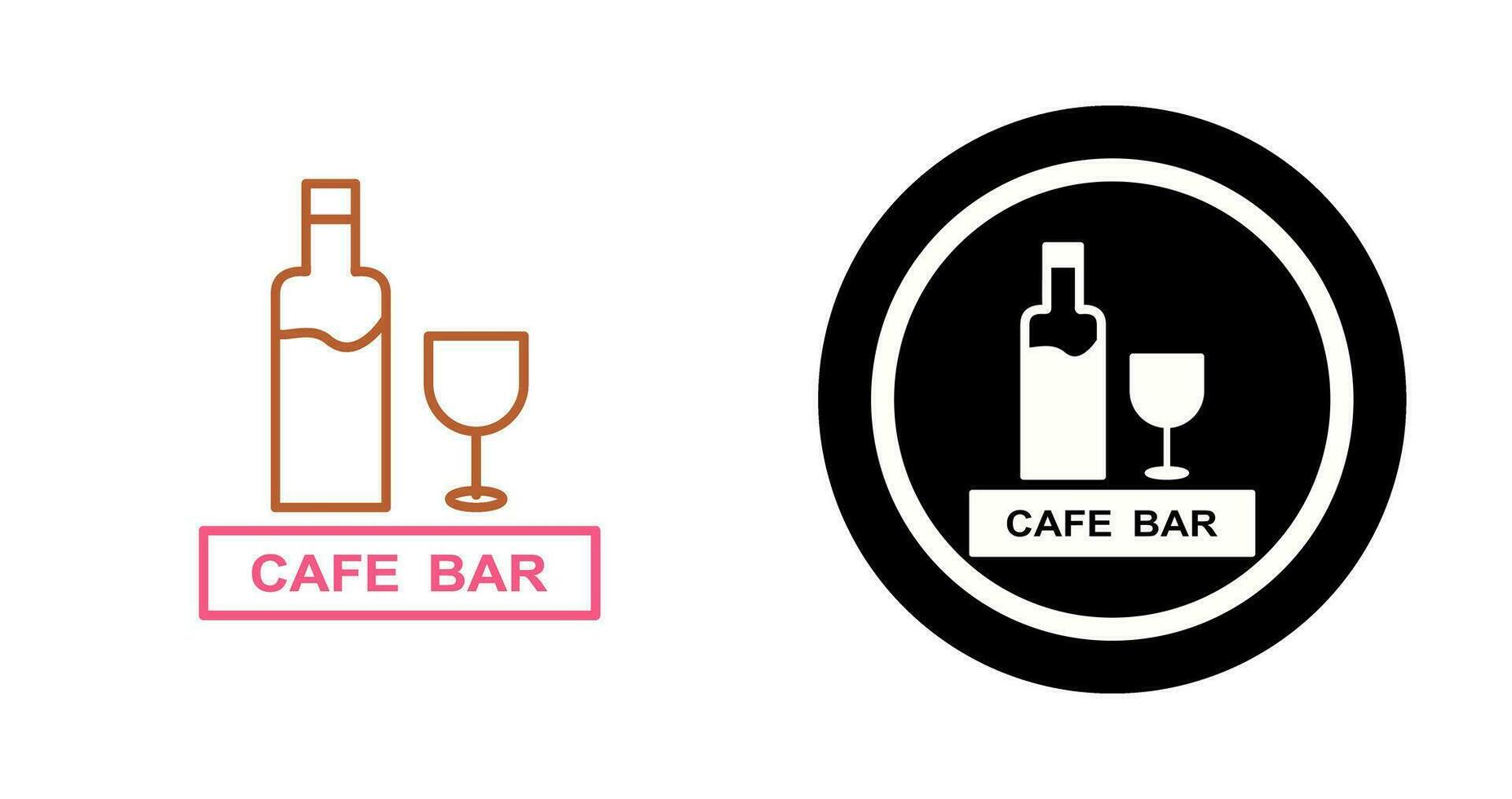 Unique Drinks Cafe Vector Icon