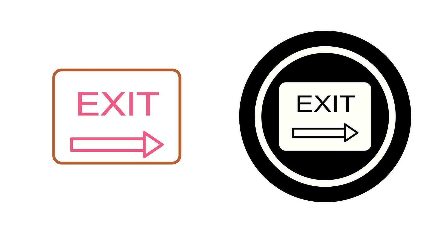 Unique Exit Vector Icon