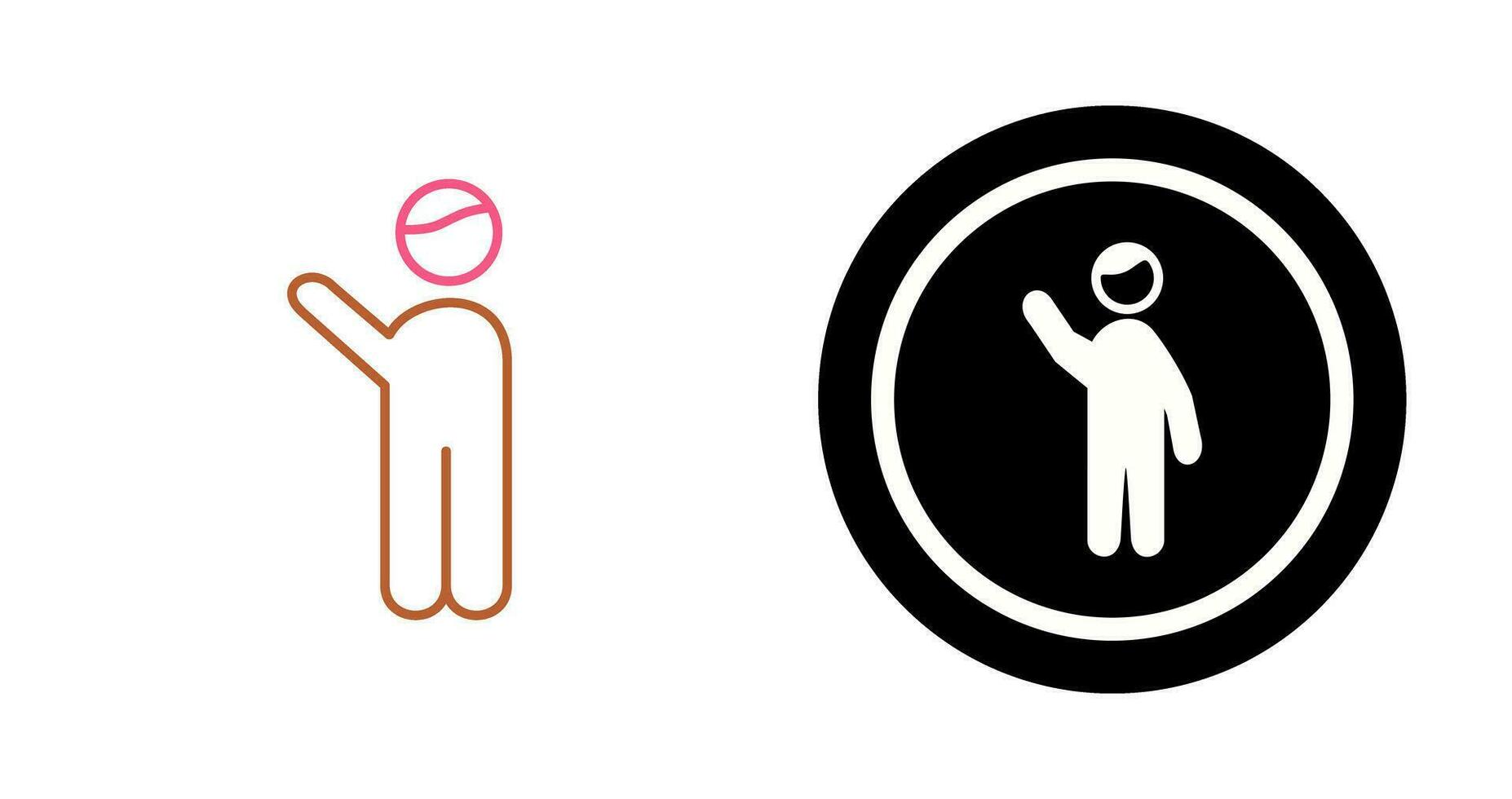 Waving to people Vector Icon