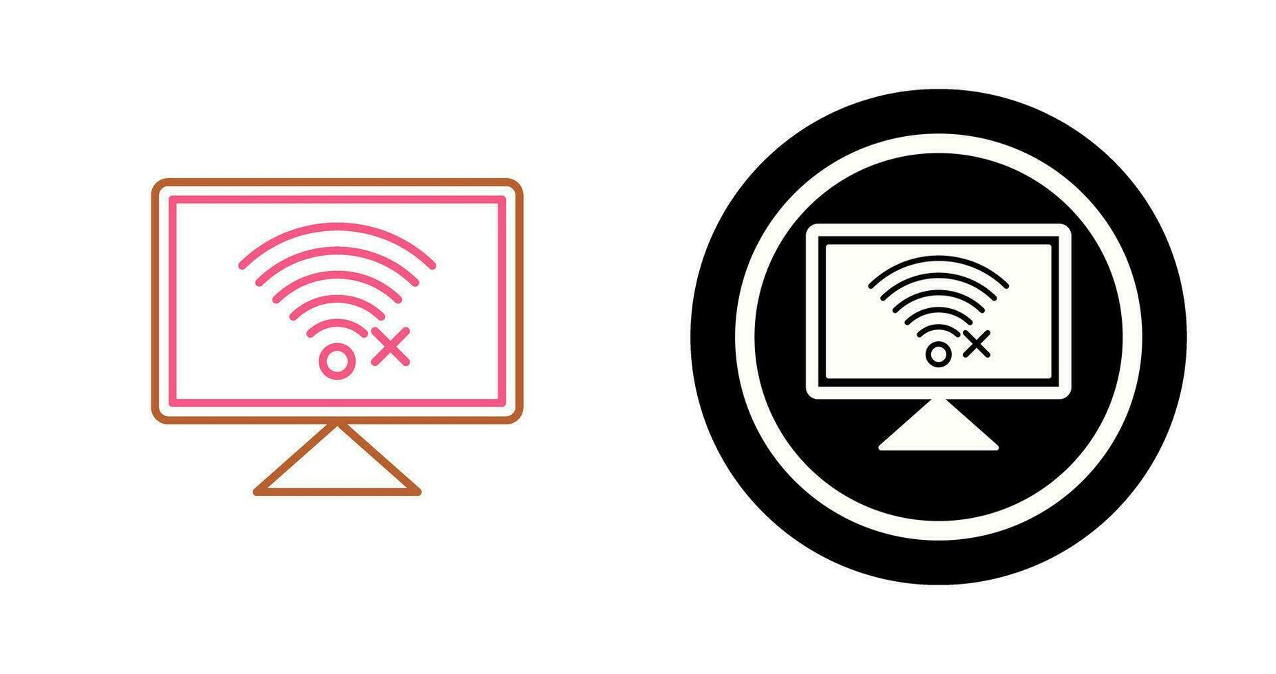 Disconnected Network Vector Icon