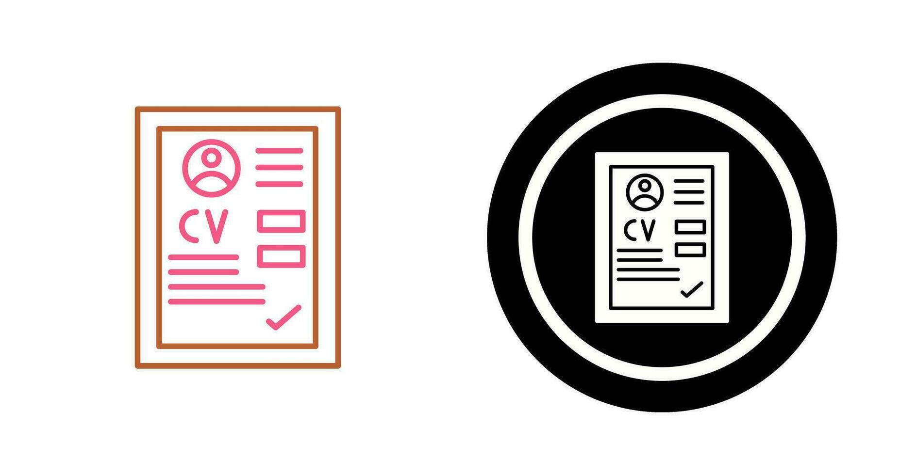 CV Vector Icon