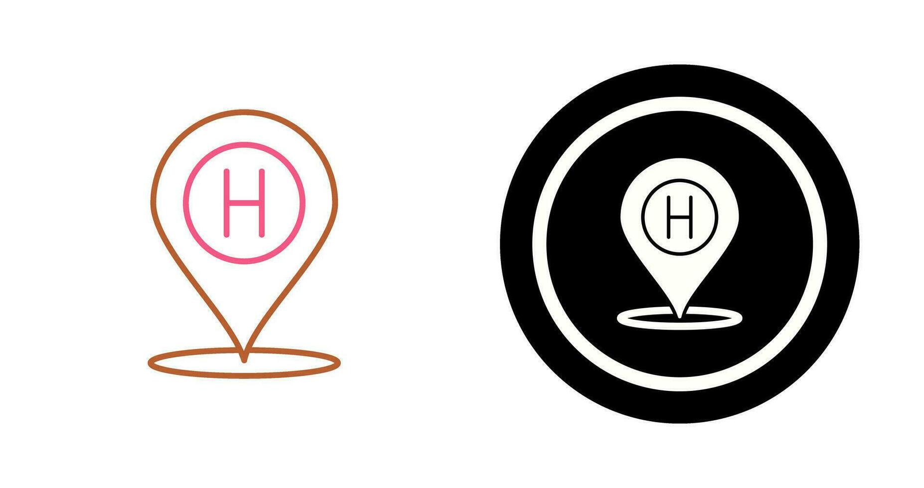 Hotel Location Vector Icon