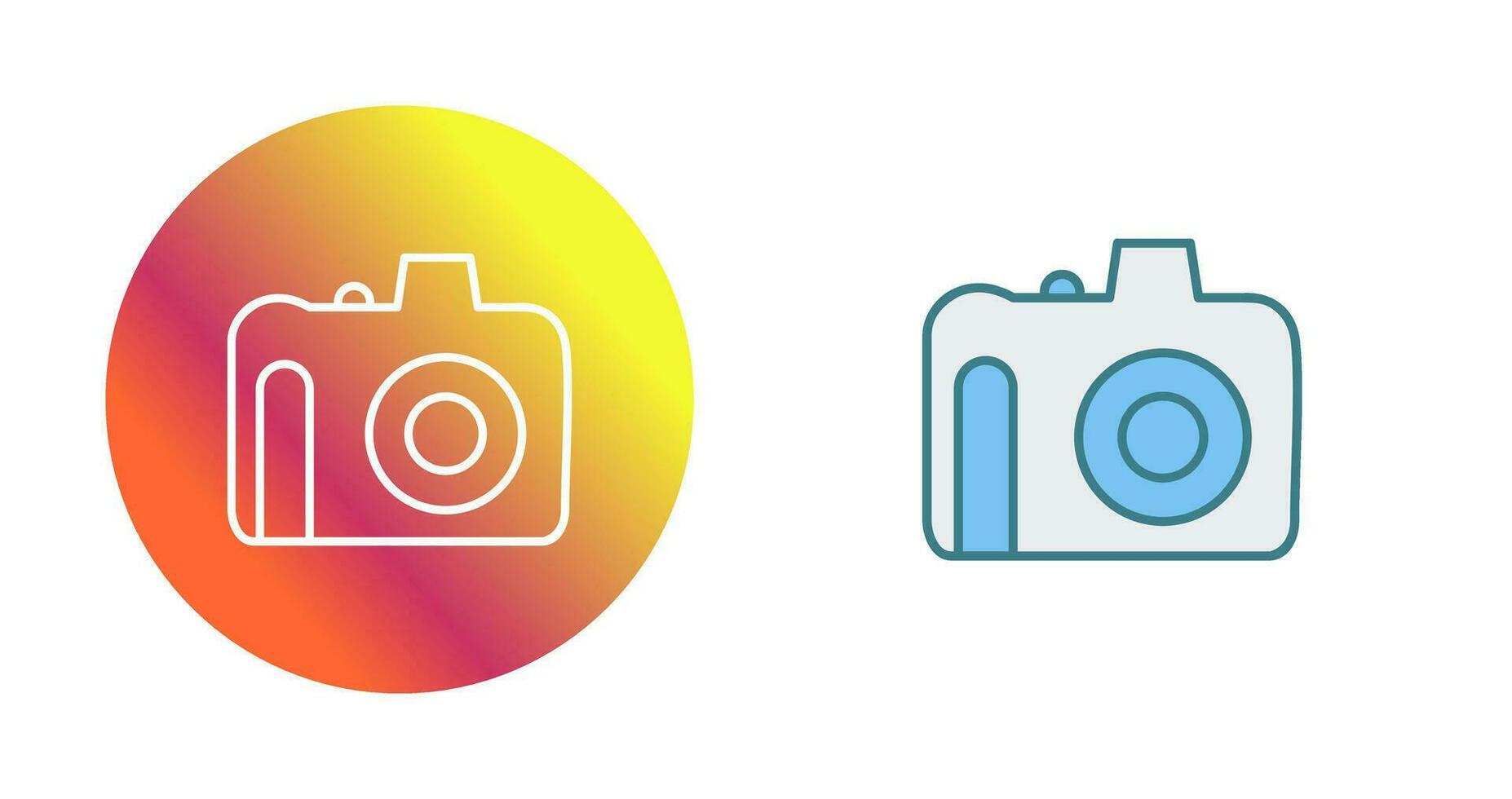 Unique DSLR Camera Vector Icon
