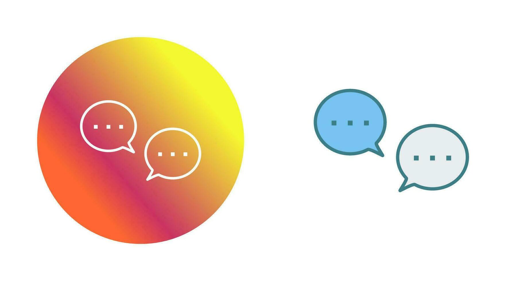 Unique Conversation Bubbles Vector Icon