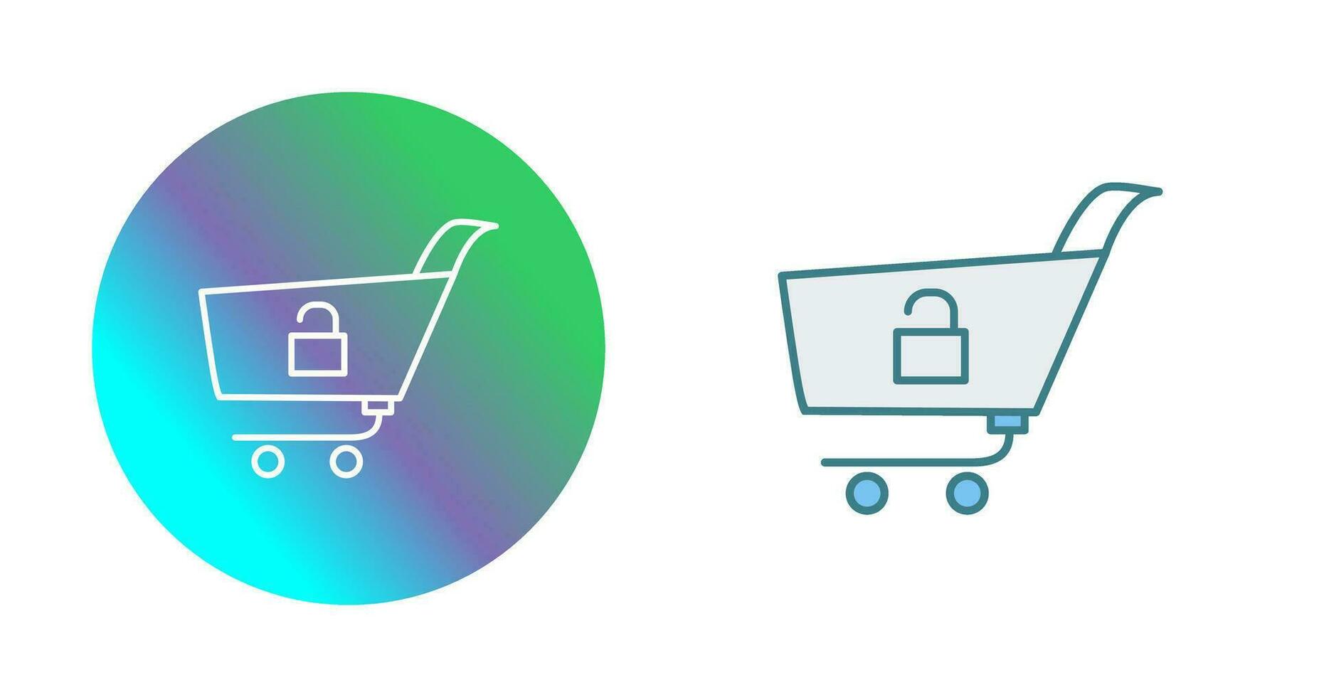 Unique Unlock Cart Vector Icon