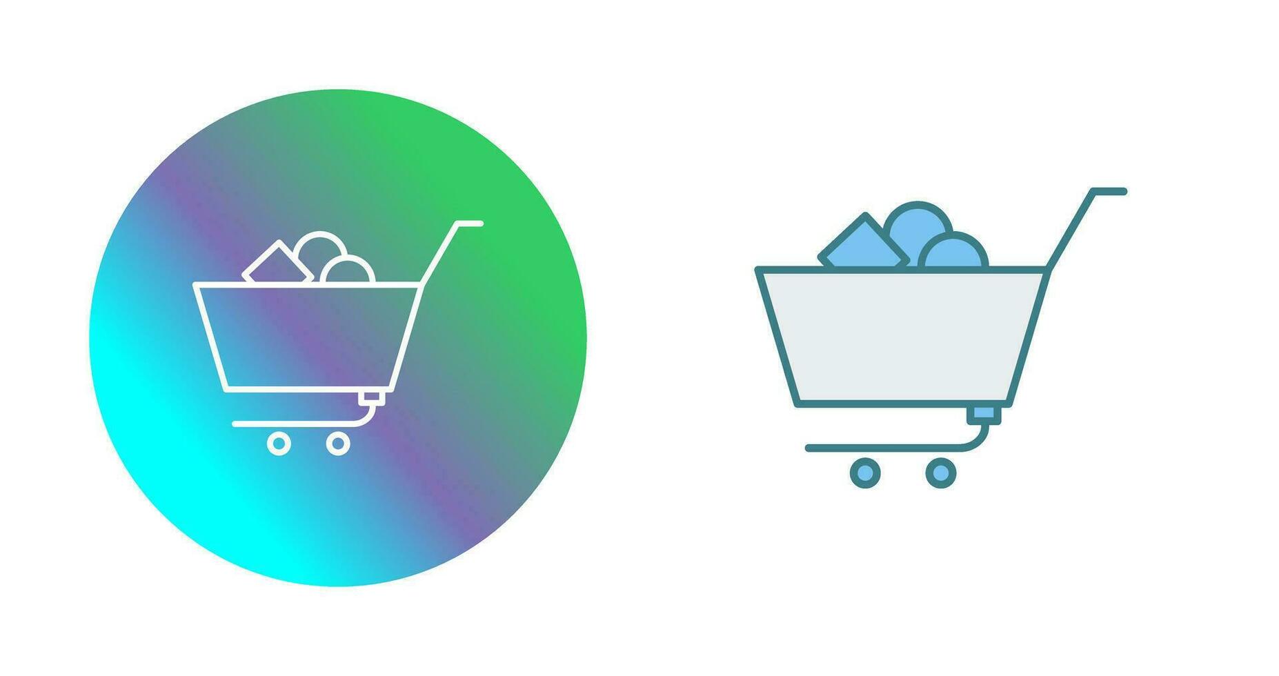 Unique Shopping Cart II Vector Icon