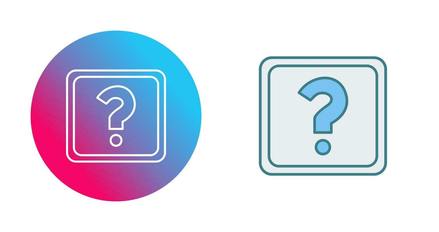 Unique Question Mark Vector Icon