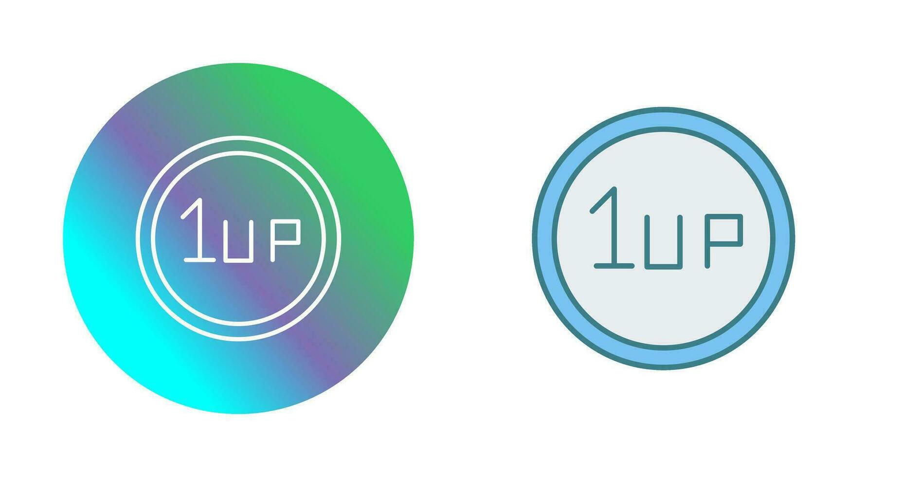 Unique 1UP Vector Icon