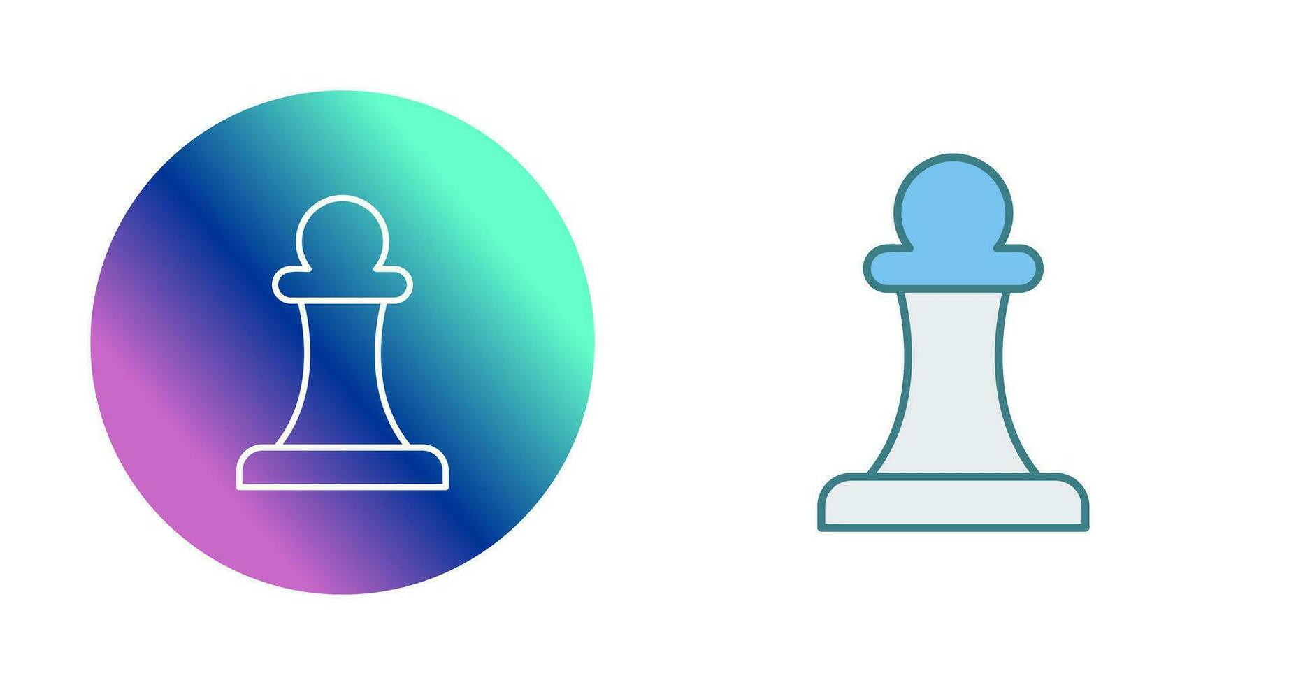 Unique Pawn Vector Icon