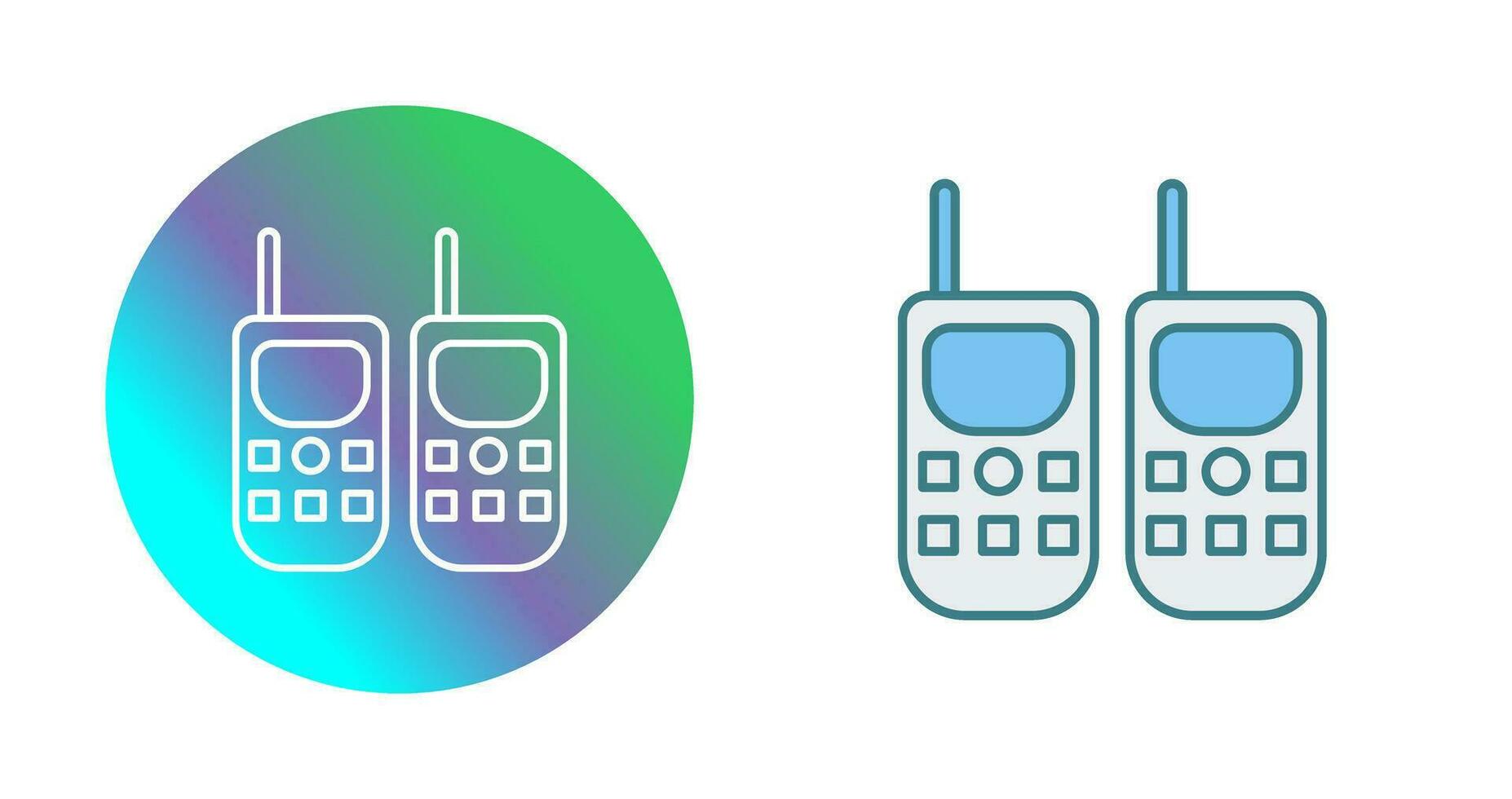 icono de vector de walkie-talkie