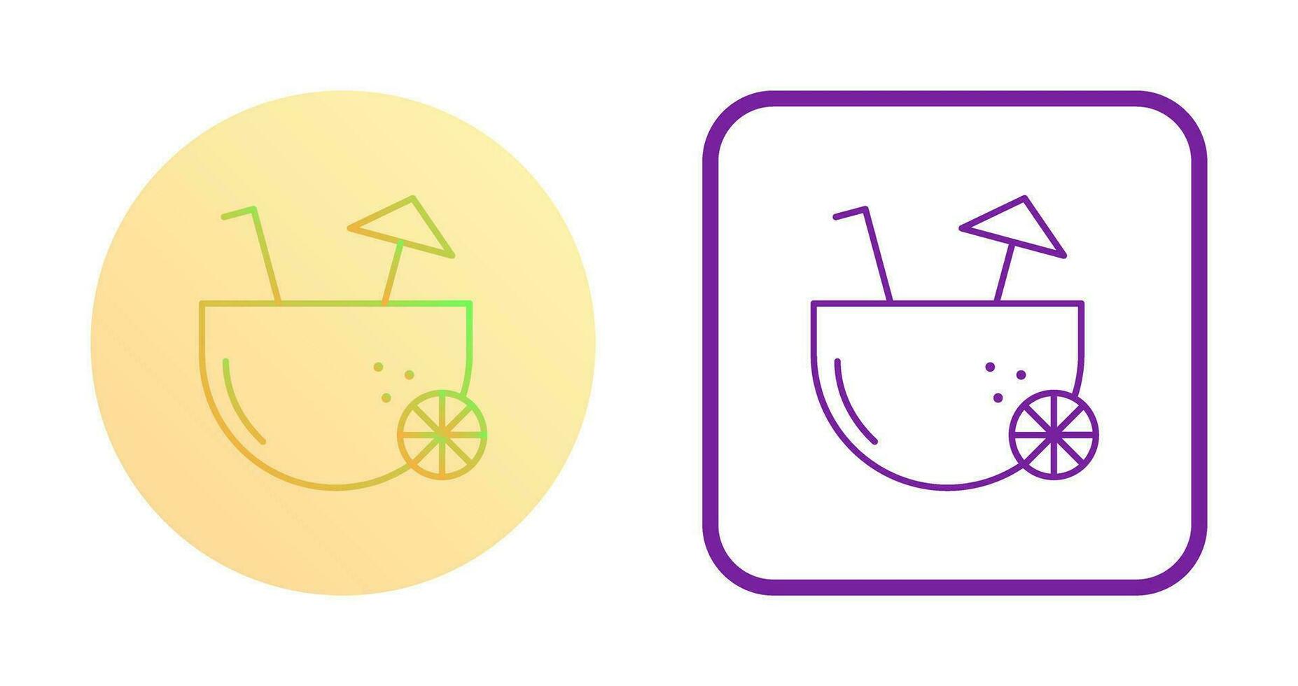 Coconut Drink Vector Icon