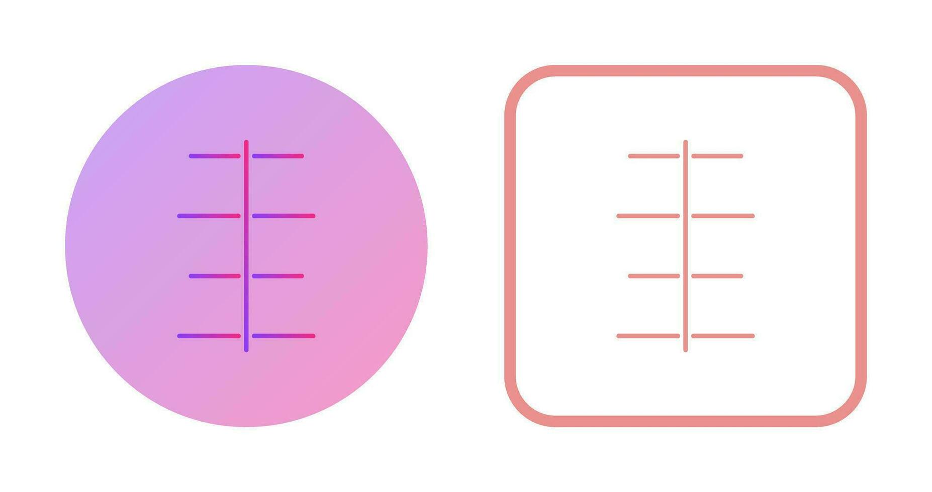 Unique Center Align Vector Icon