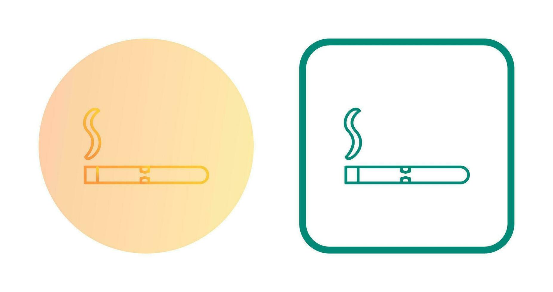 Unique Lit Cigar Vector Icon