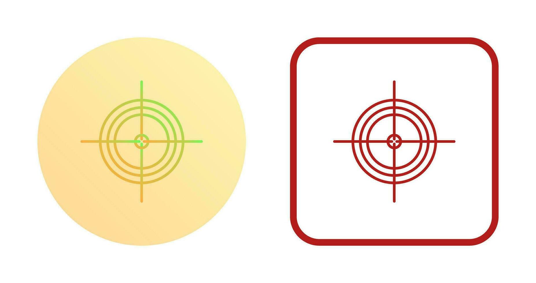 Unique Target Vector Icon