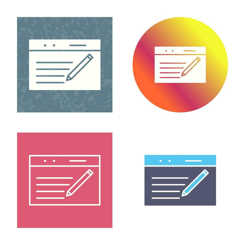 Unique Blogging Service Vector Icon