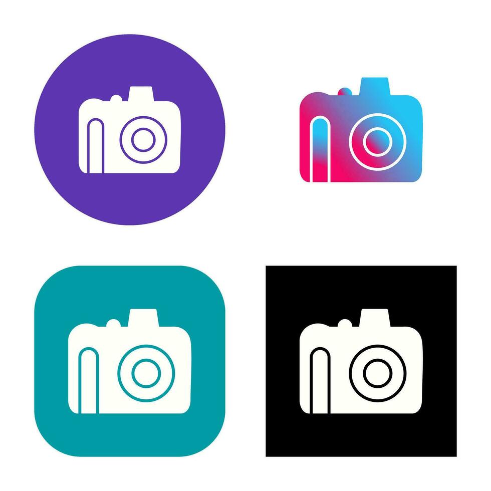 Unique DSLR Camera Vector Icon