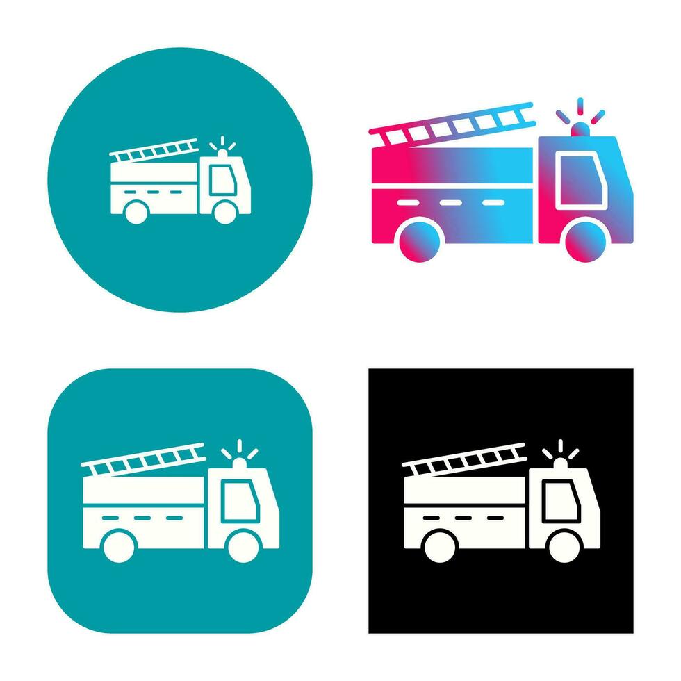 Unique Fire Truck Vector Icon