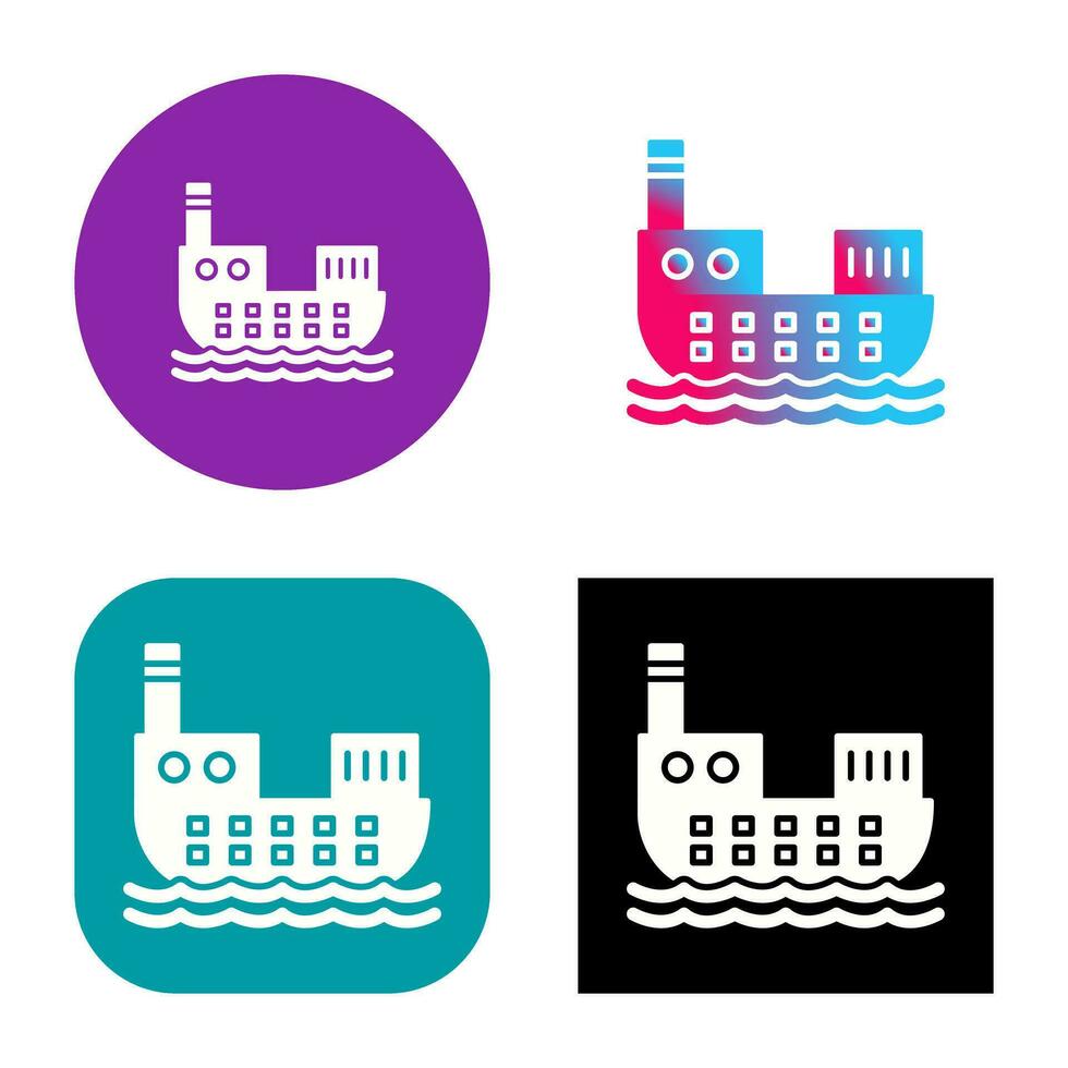 Cargo Ship Vector Icon