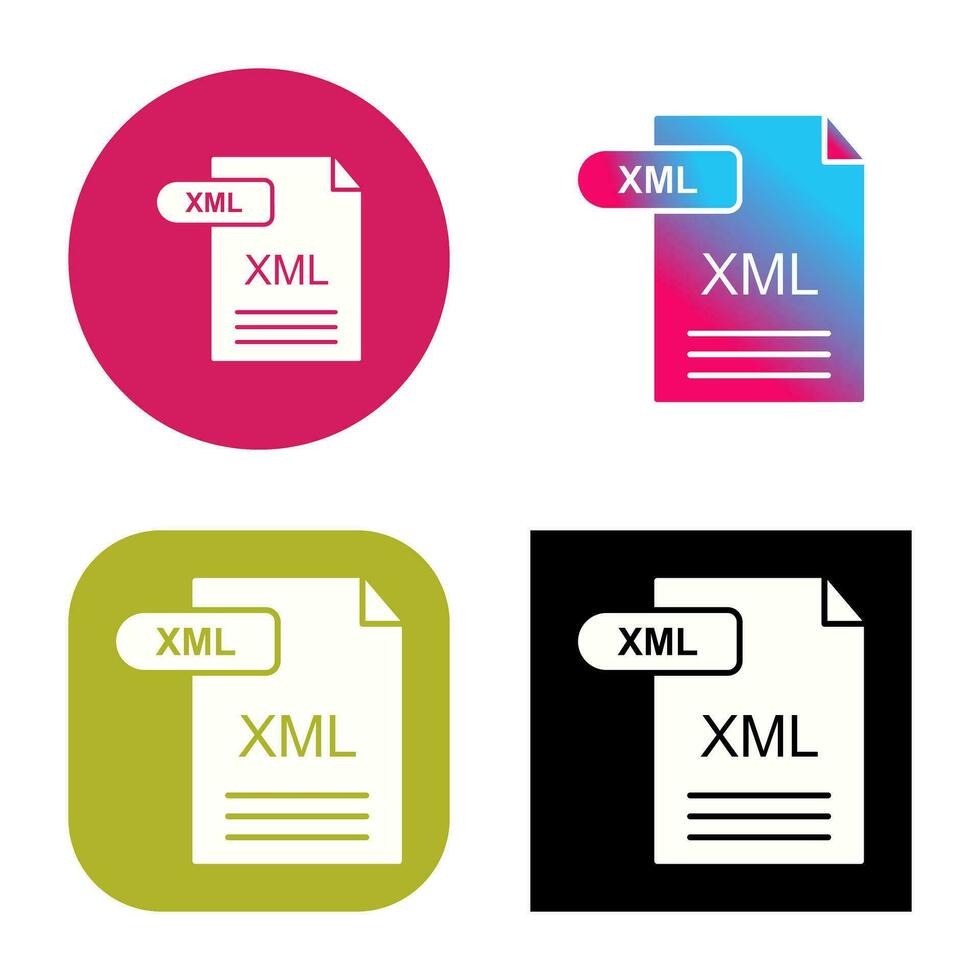 icono de vector xml