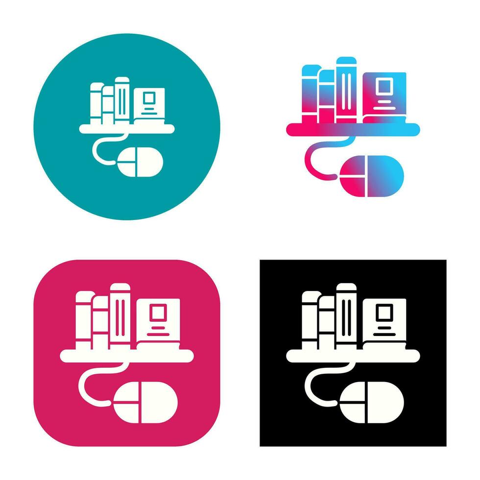 Digital Library Vector Icon