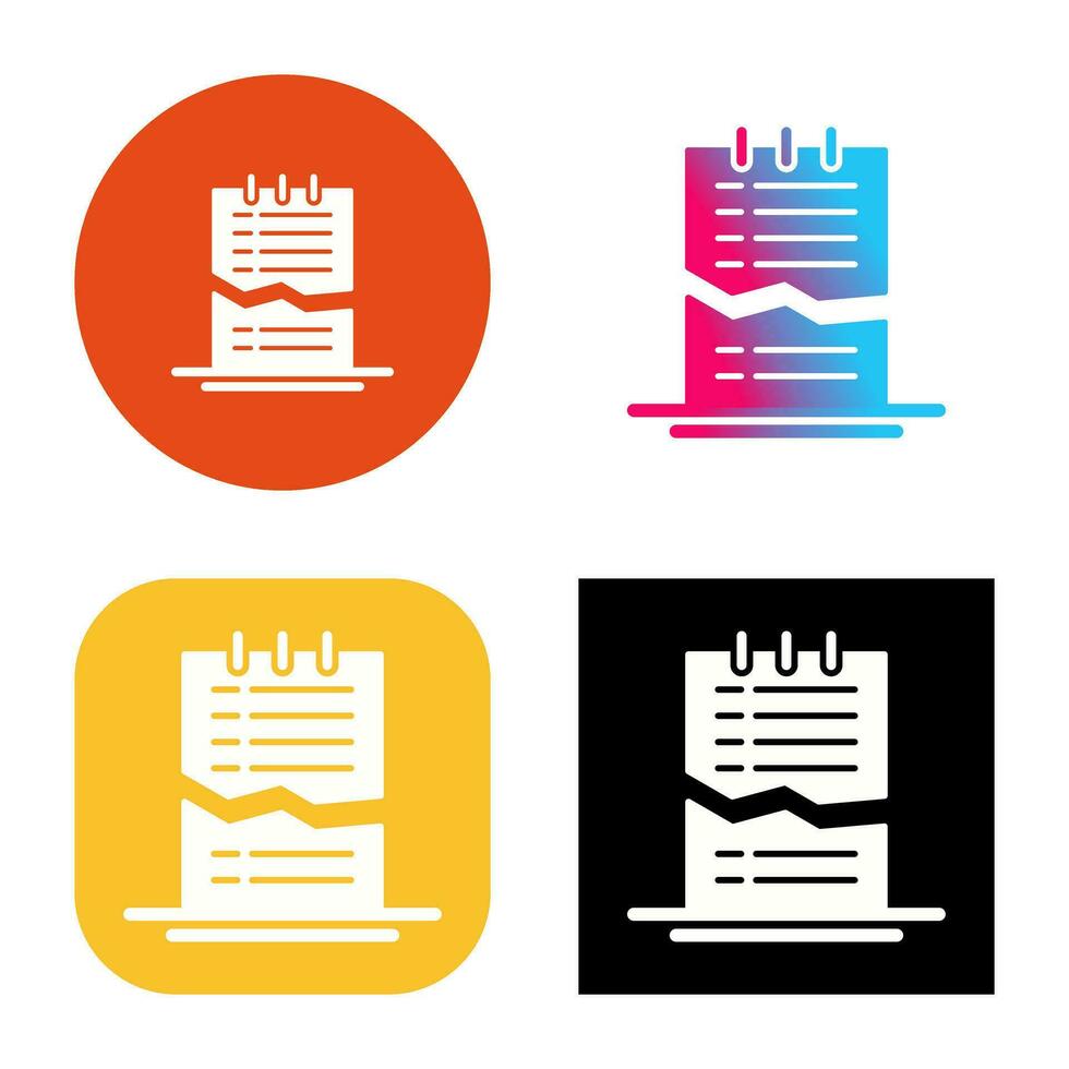 Corrupted List Vector Icon
