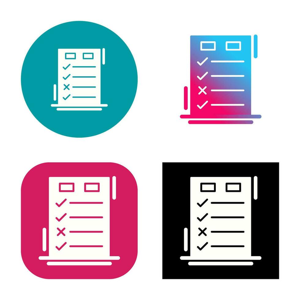 Today to Done CheckList Vector Icon