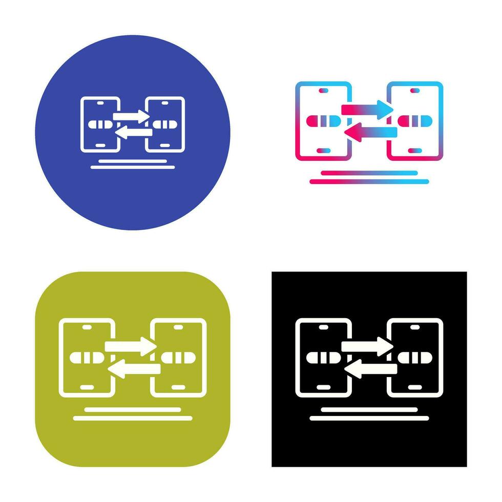 icono de vector de sincronización de datos