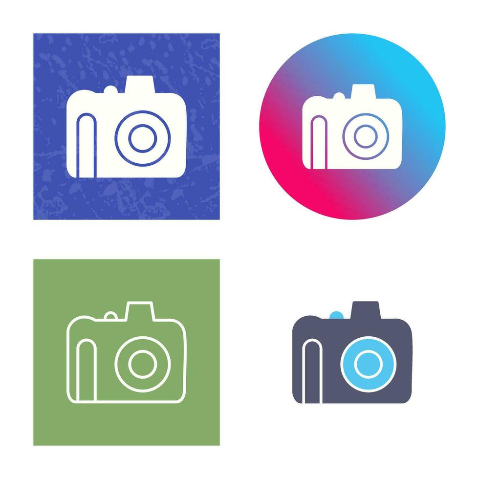 Unique DSLR Camera Vector Icon